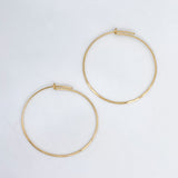 Gold-Fill Textured Hoop Earrings