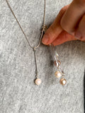 Pearls on Silver Bones Necklace