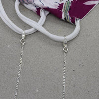 Silver Mask Lanyard - Figaro Chain
