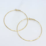 Gold Fill Hammered Hoops