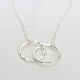 Silver Interlocking Circles Necklace