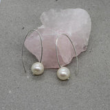 White Pearl Hook Earrings (small)