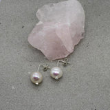White Pearl Stud Earrings