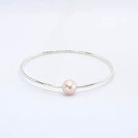 Pink Pearl Bangle Bracelets