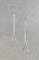 Silver Criss-Cross Earrings